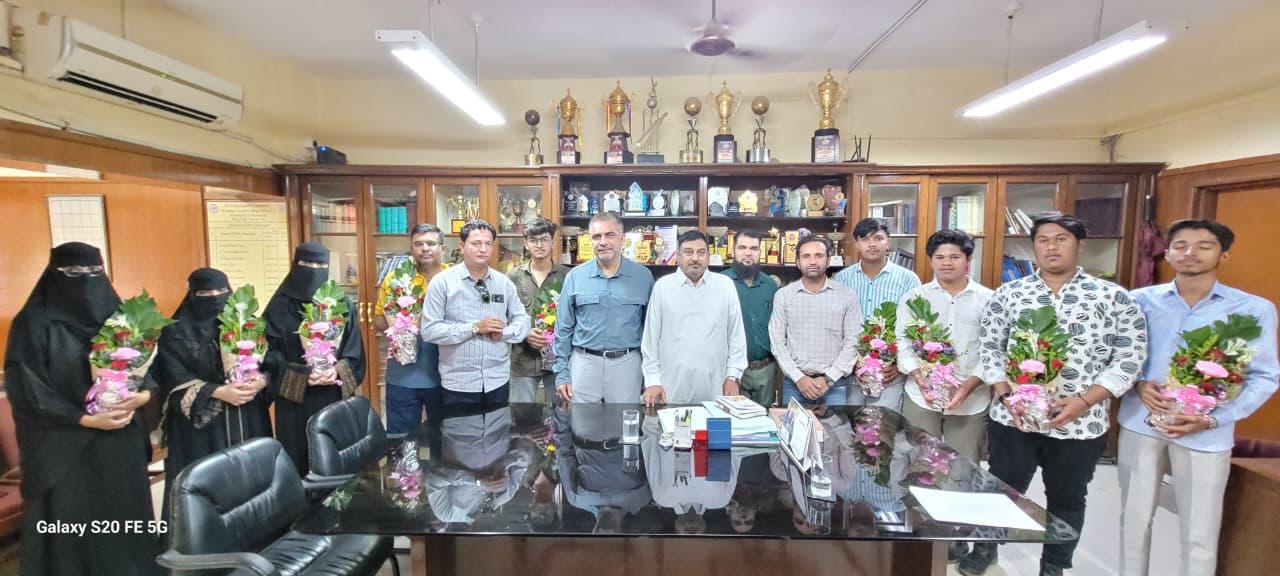 B.Sc. Industrial Chemistry and B.A. Psychology (AEDP) Course Result Declared with Remarkable Success.  Maulana Azad College of Arts, Science and Commerce has successfully declared the Semester-I examination results of the AEDP (Apprenticeship Embedded Degree Programme) courses. The college has introduced two innovative AEDP programmes affiliated to Dr. Babasaheb Ambedkar Marathwada University — B.Sc. Industrial Chemistry and B.A. Psychology. The institution is among the few colleges in the region offering these skill-based apprenticeship embedded degree courses, providing students with practical training opportunities, monthly stipends, and career-oriented education. The students of both courses achieved remarkable success in the examinations held in February 2026. In B.Sc. Industrial Chemistry (AEDP), Raza Hashmi secured 94.67 %, Khan Ilaf obtained 94.17 %, Shaikh Amaan  achieved  89.33% & Mohd. Shiraz obtained 88%. Similarly, in B.A. Psychology (AEDP), Shaikh Anam (94.33%), Shaikh Safiya Sardar (93.33%), Syeda Aksa Begum (92.50%) Khan Sahil Hamid (87.67%)Shaik Abdullah obtained (85.67%) and Khan Farhan Hamid achieved (83.50%). On this occasion, Principal Dr. Mazhar Ahmed Farooqui congratulated all successful students and appreciated the efforts of the teaching faculty and coordinators of the AEDP courses. The coordinators of the programme include Dr. Nawaz Ali for B.Sc. Industrial Chemistry and Dr. Azhar Patel for B.A. Psychology. On this occasion Principal of Y.B. Chavan College of Pharmacy Dr. M.H. Deghan and Dr. Syed Sultan were also present and appreciated the achievement of the students. The college administration expressed confidence that the AEDP programme will continue to provide quality education, practical exposure, and employment opportunities to students in the future