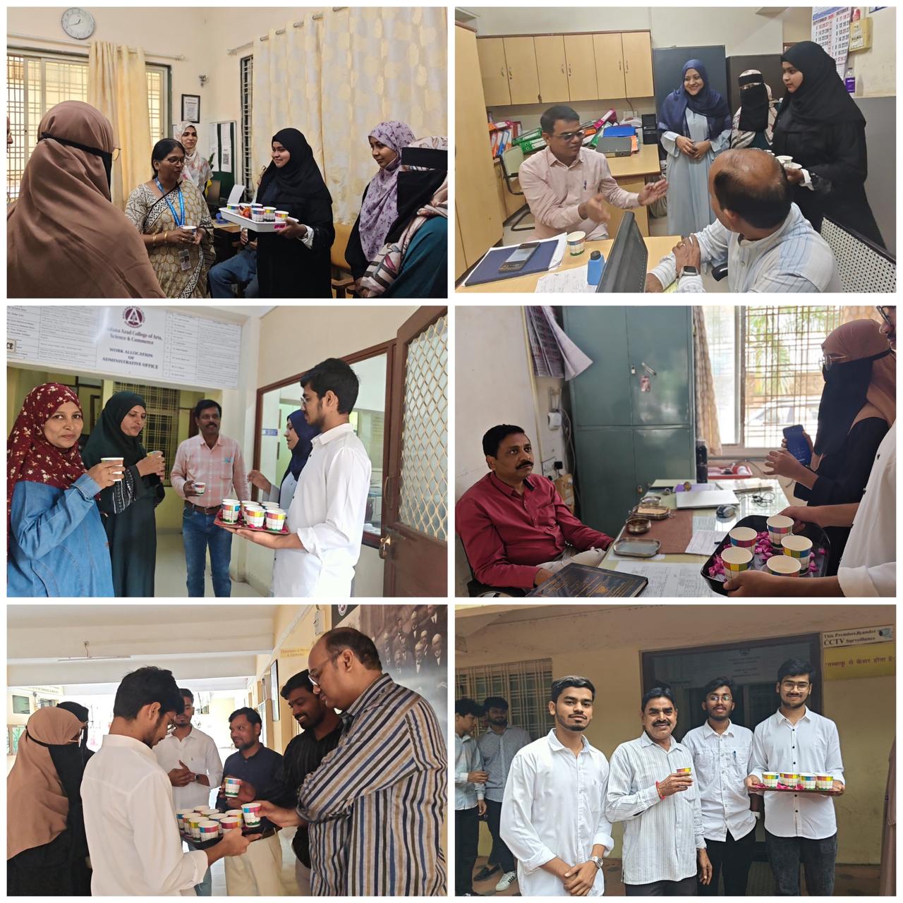 The Department of Biotechnology, Maulana Azad College of Arts,Science and Commerce, Aurangabad in association with the Microbiologist’s Society of India, Celebrated Nutrition Week on 5th September 2026 under the able guidance of our Respected Principal, Dr. Maqdoom Farooqui Sir. The students of the BioInnovative Club participated enthusiastically and took an initiative to promote awareness about the daily consumption of nutritious food and buttermilk as part of a healthy lifestyle. The activity was conducted under the supervision of Head, Department of Biotechnology, Dr. Reshma Jaweria, with the active support and cooperation of all teaching and non-teaching staff members.