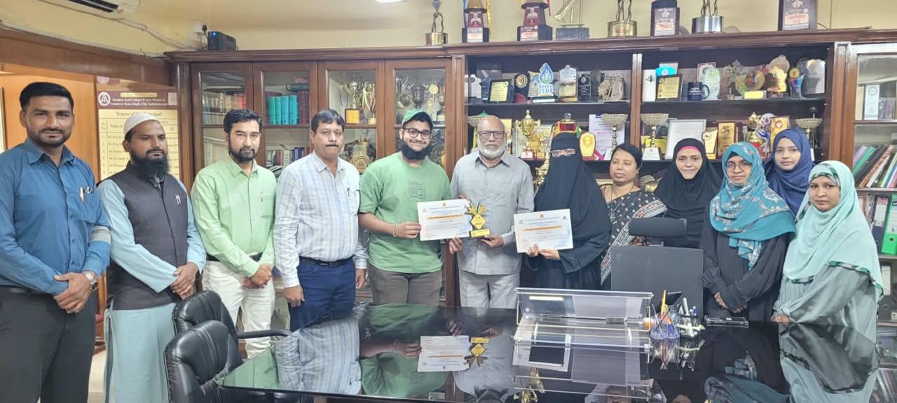 Proud Achievement for Azad College! ?  Maulana Azad College secured Third Position in the Debate Competition at the University Youth Festival, under the guidance of Principal Dr. Maqdoom Farooqui  Heartiest congratulations to our students and faculty on this commendable achievement!
