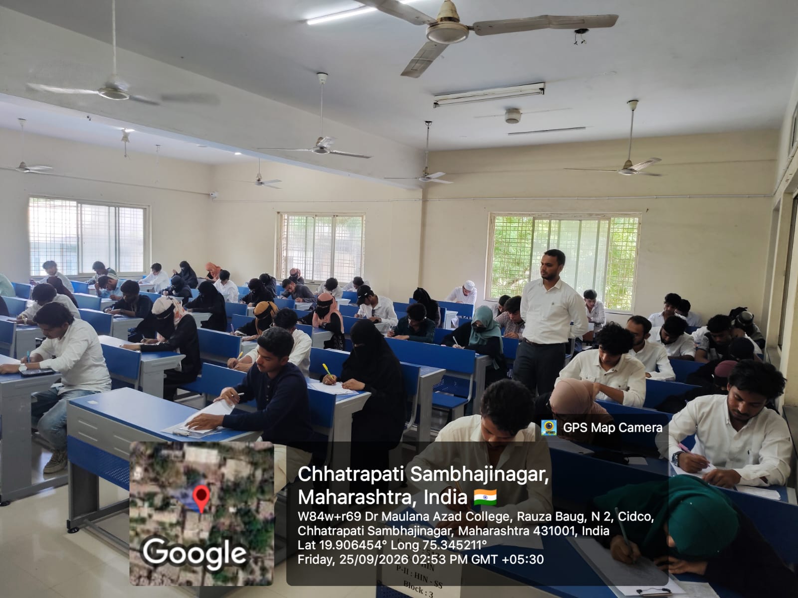 Under the guidance of Capt. Dr. Maqdoom Farooqui, Principal, the Department of BCA / BCS has successfully conducted the CIA First Internal Examination for BCA II, III & BCS I, II, III Year students in the Junior College Building today. Out of 300 students, 286 students were present with around 95% attendance.  The exam work was completed by Mr. Aamer, Mr. Ansar, Mr. Irfan, Miss Naseema, Mrs. Amera, Miss Tahera and Mr. Juned.  Dr. Syed Abeduddin H.O.D., BCA / BCS